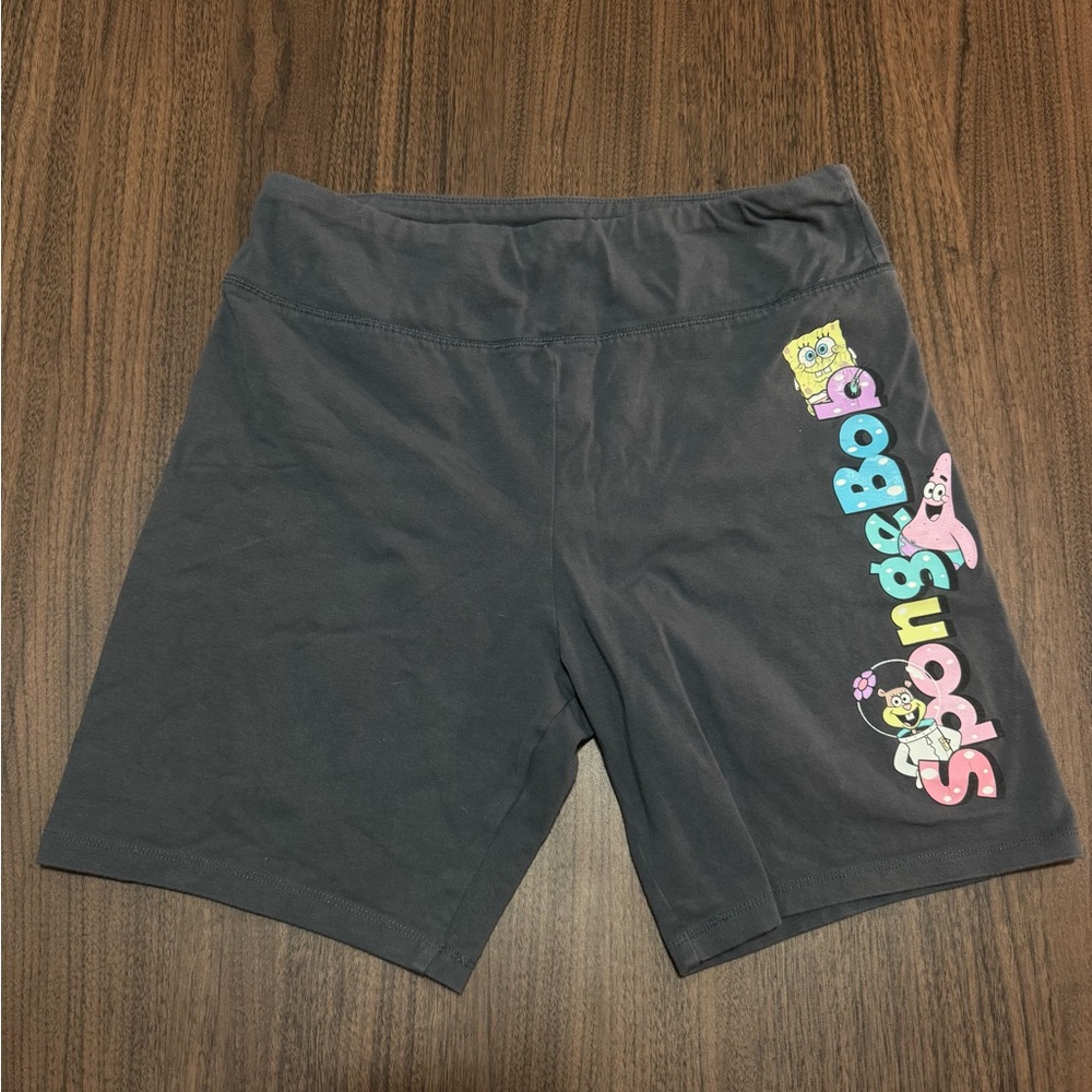 Nickelodeon Spongebob Squarepants Biker Shorts Gray Size XL (15-17)